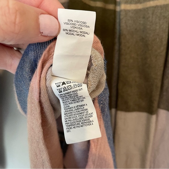 Lucky Brand Neutral Plaid Button Front Shirt - Picture 3 of 4